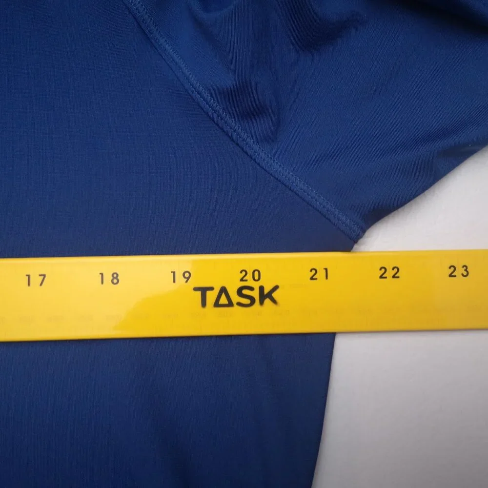 Under Armour Fitted Ladies Size XL Blue Grey Mint Green Long Sleeve Polo - Picture 5 of 7